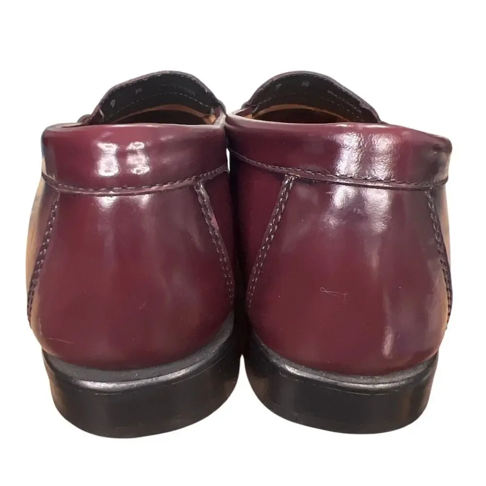 G.H.Bass Women's Wayfarer Weejuns Burgundy Penny Loafers Size US 9 - Picture 8 of 11